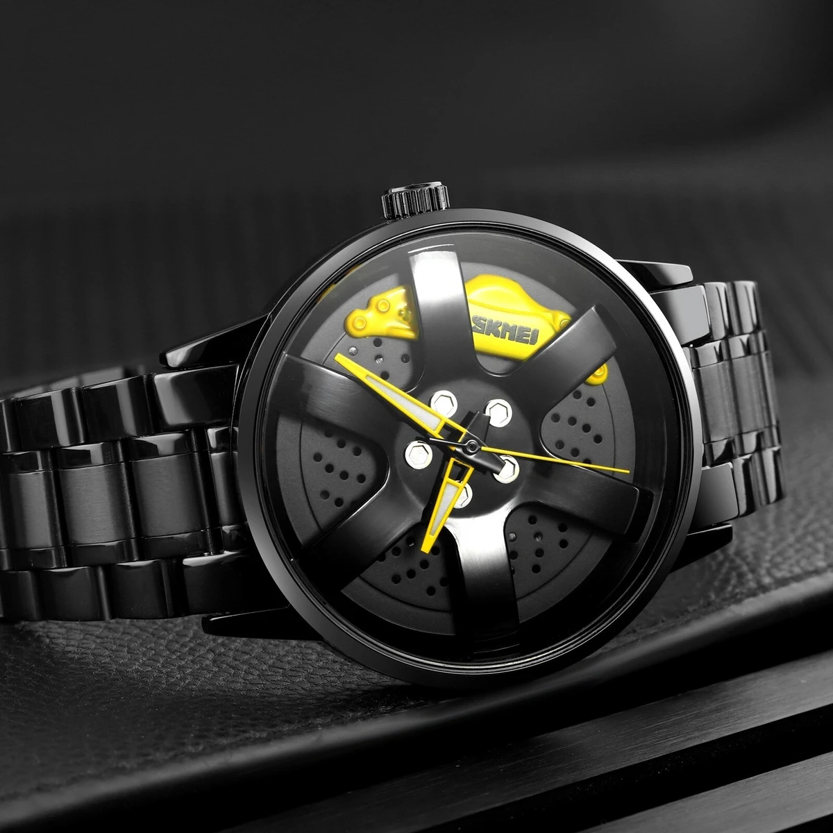 SKMEI WATCH MODEL 1787 CHAIN BLACK DIAL BLACK OR  YELLOW   COLOUR WATCH FOR MAN + এক পিস ব্যাটারি ফ্রি