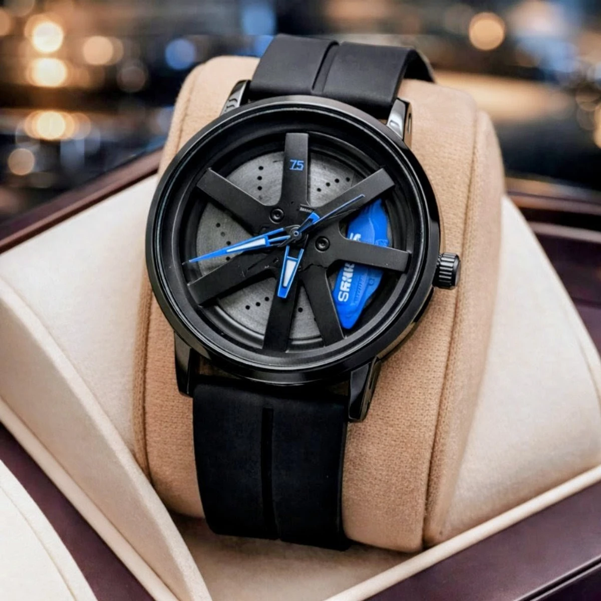 SKMEI WATCH MODEL 1787 BELT  BLACK DIAL BLACK OR BLUE COLOUR WATCH FOR MAN + এক পিস ব্যাটারি ফ্রি
