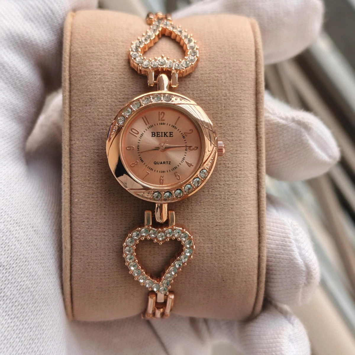 Beike  Love Elegant Design Rose Gold  Colour Watch For Ladis