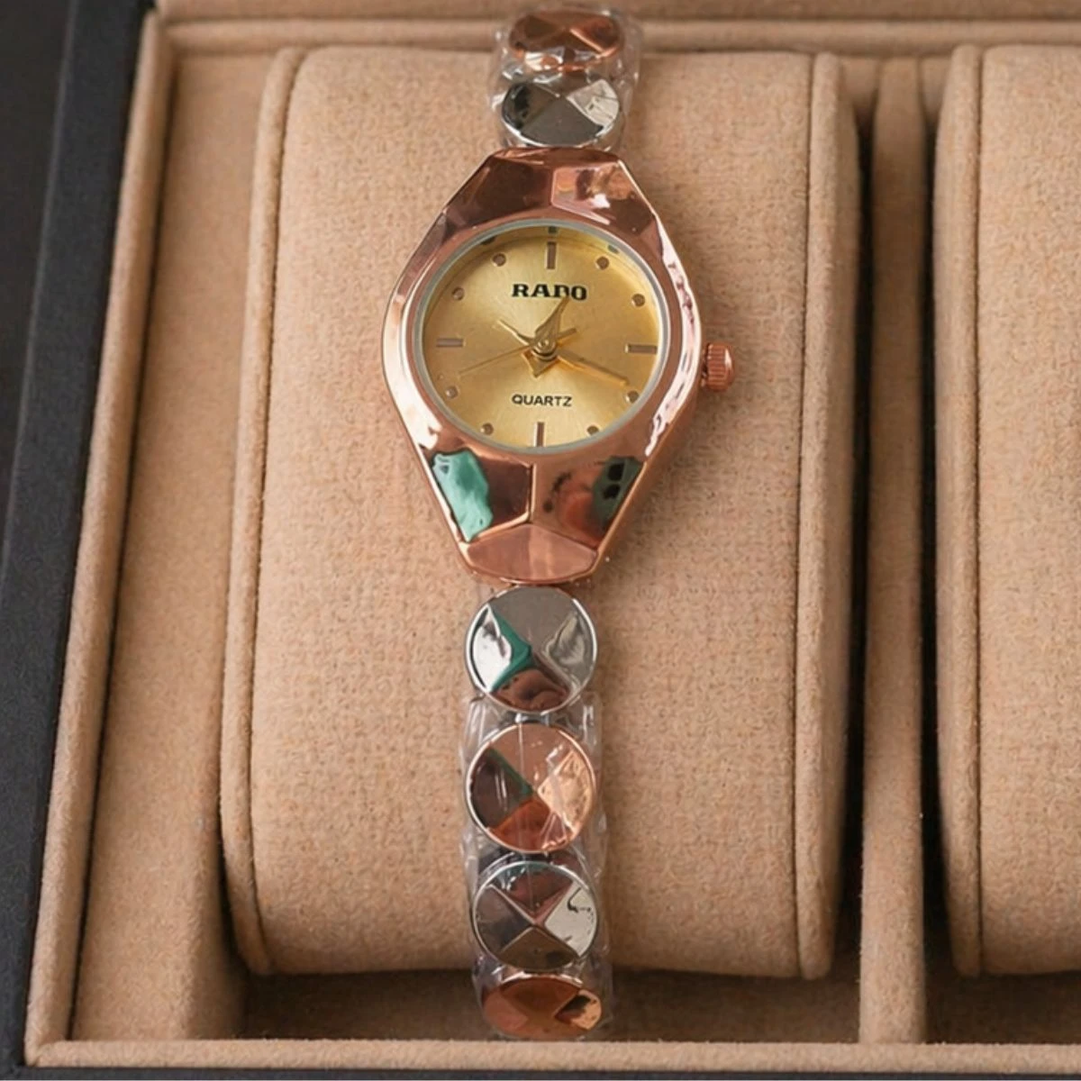 Rado Ladis Watch Model 5590 Chain Rose Golden Or Silver Dial Golden Colour Ladis Watch