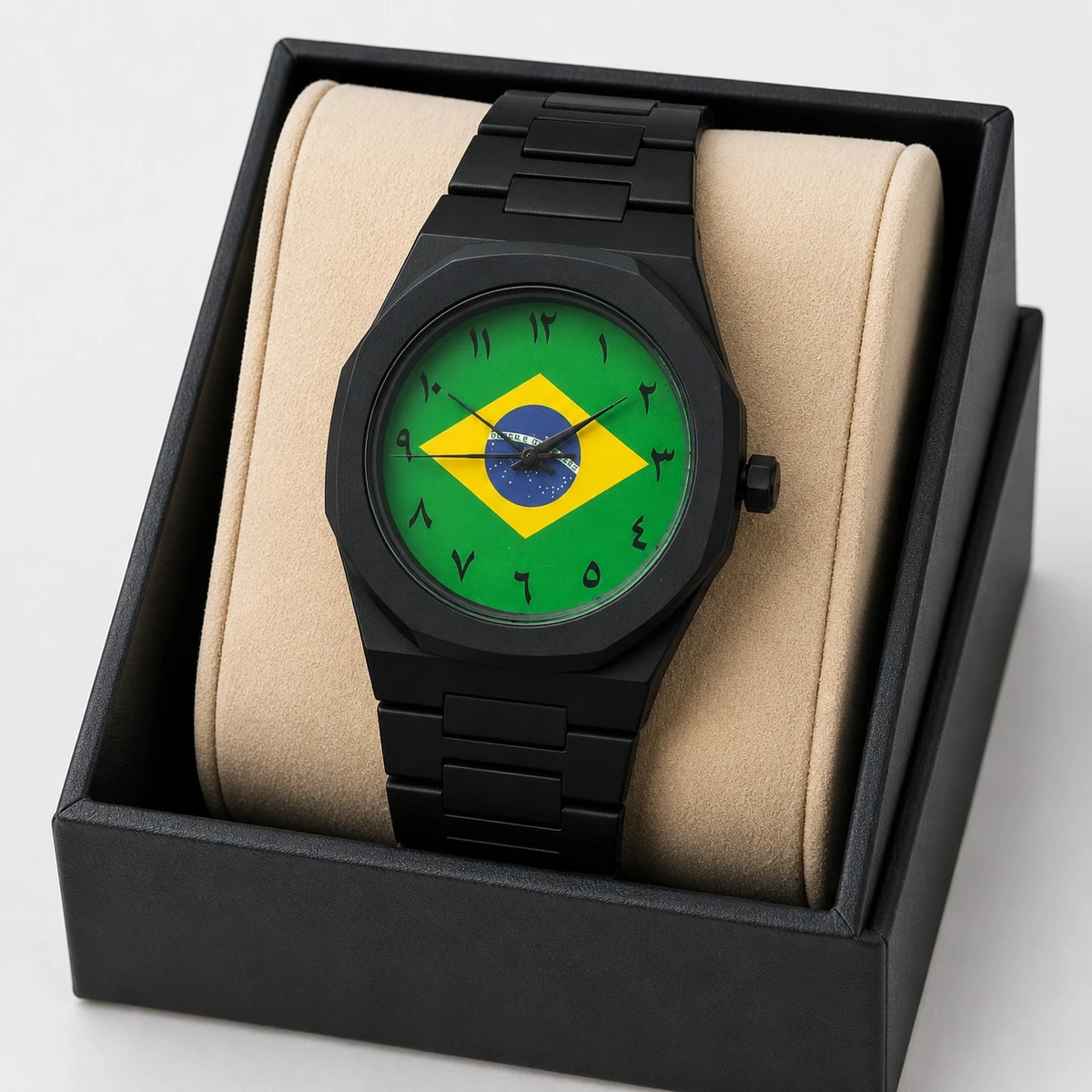 Exclusive Belt Watch  Brazil Flag World Cup Football Watch for Men Belt Watch  + এক পিস ব্যাটারি ফ্রি