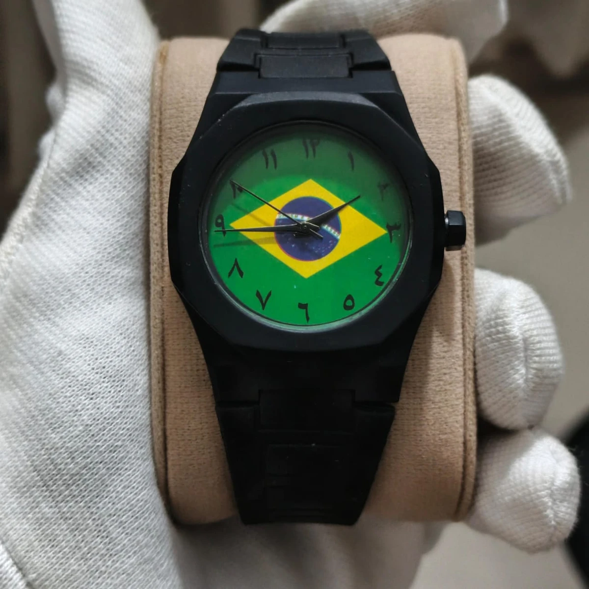 Exclusive Belt Watch  Brazil Flag World Cup Football Watch for Men Belt Watch  + এক পিস ব্যাটারি ফ্রি