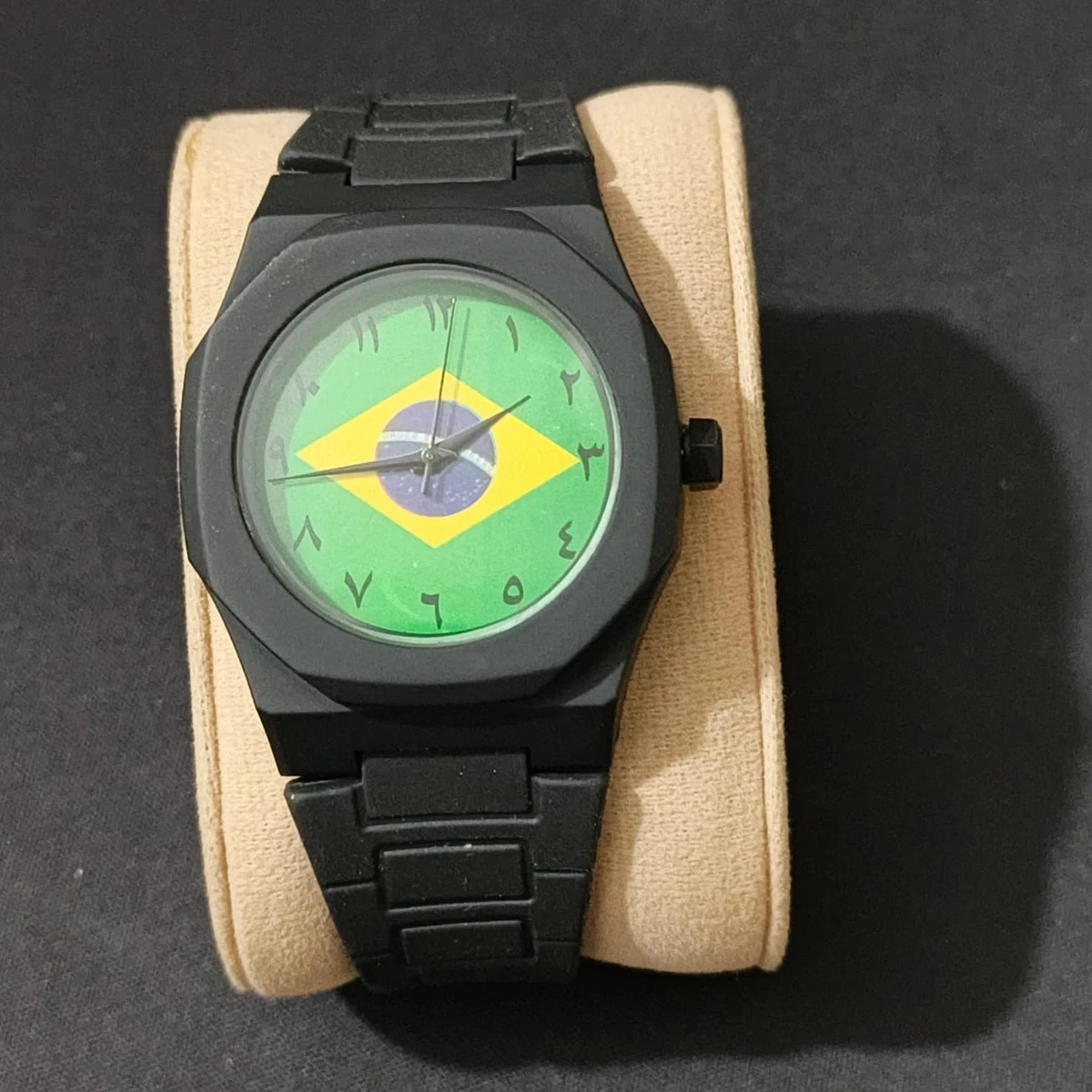 Exclusive Belt Watch  Brazil Flag World Cup Football Watch for Men Belt Watch  + এক পিস ব্যাটারি ফ্রি