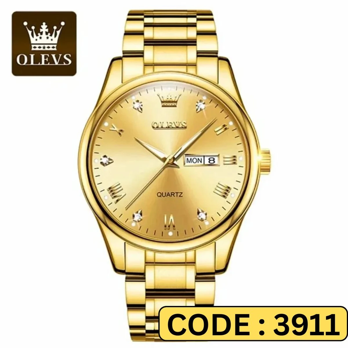 OLEVS WATCH MODEL  5563  FULL GOLDEN COLOUR  WATCH FOR MAN