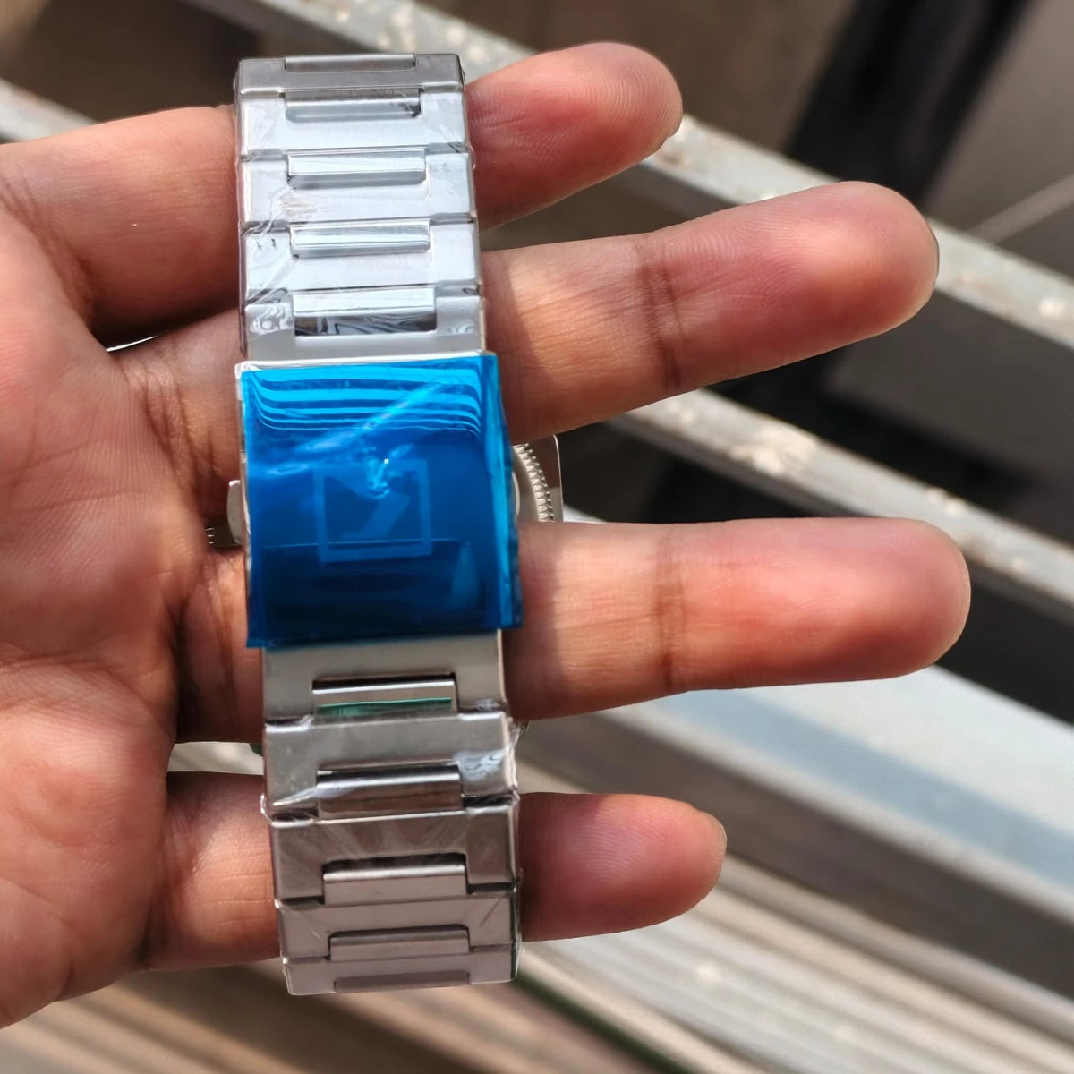 CURREN WATCH MODEL 8344 SILVER CHAIN DIAL BLUE FOR MAN + এক পিস ব্যাটারি ফ্রি।