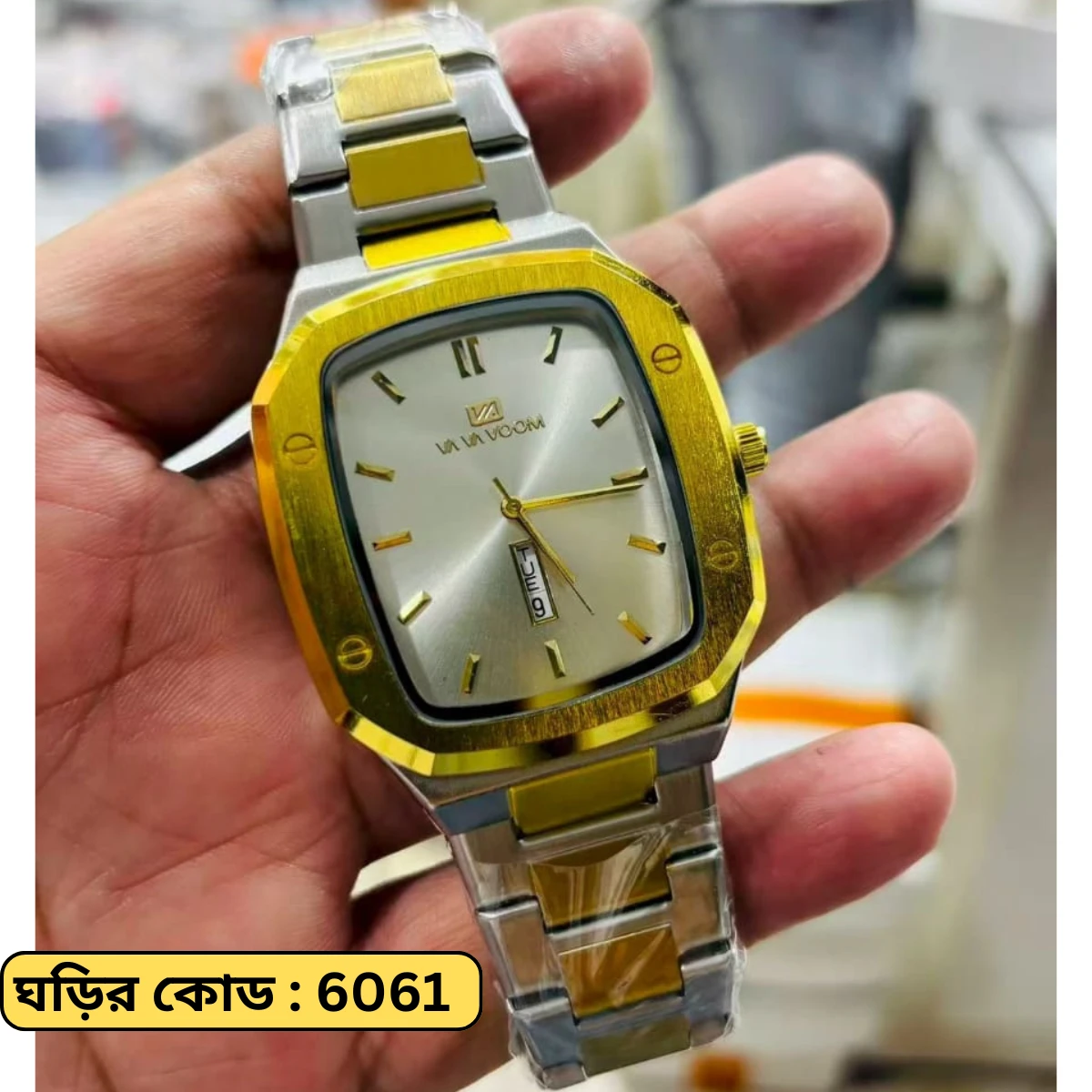 Vava Voom Stainless Steel Watch Model 3020 Toton ar Dial White Colour Watch For Man + এক পিস ব্যাটারি ফ্রি