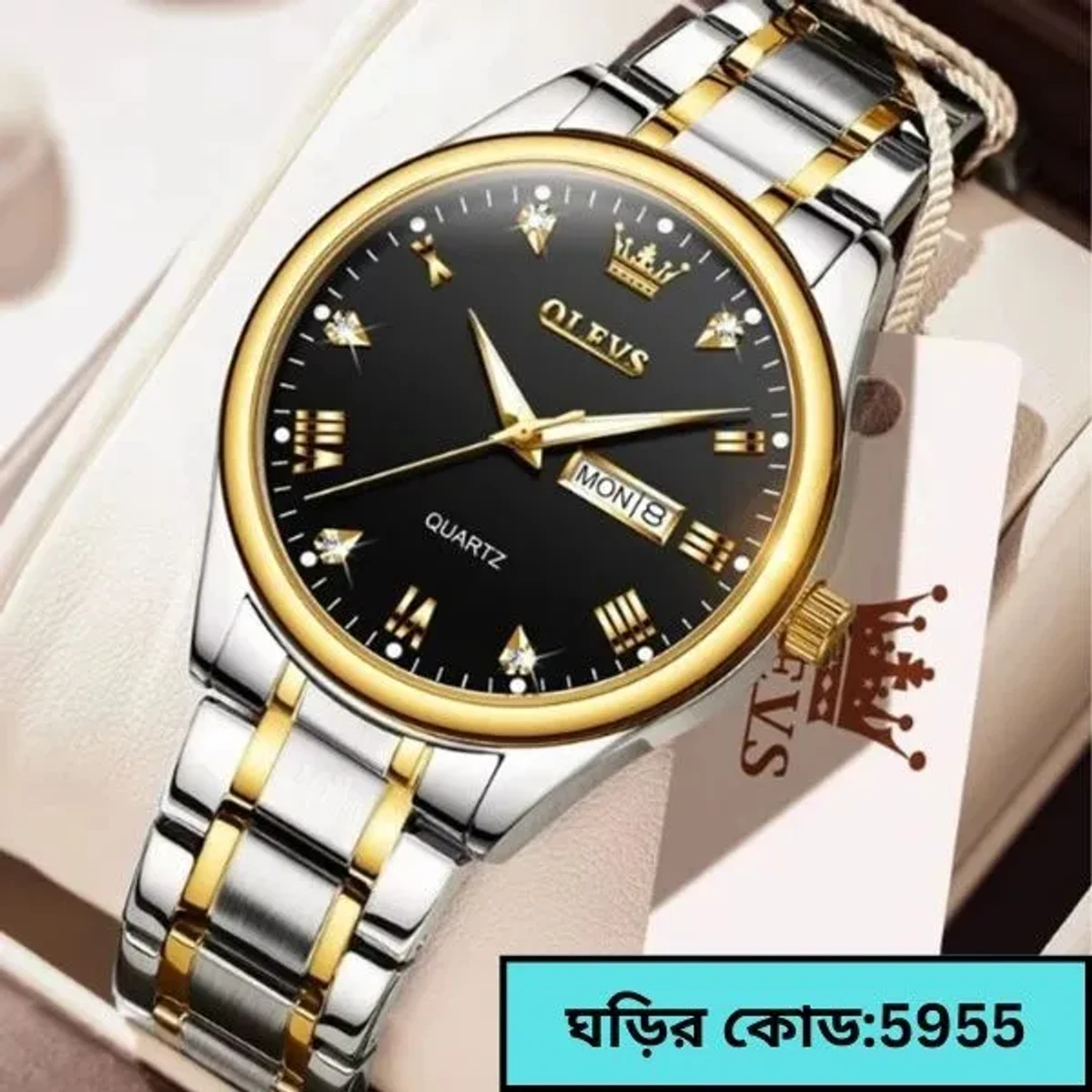 OLEVS Women 5563 MODEL TOTON AR DIAL BLACK COLOUR WATCH FOR WOMEN