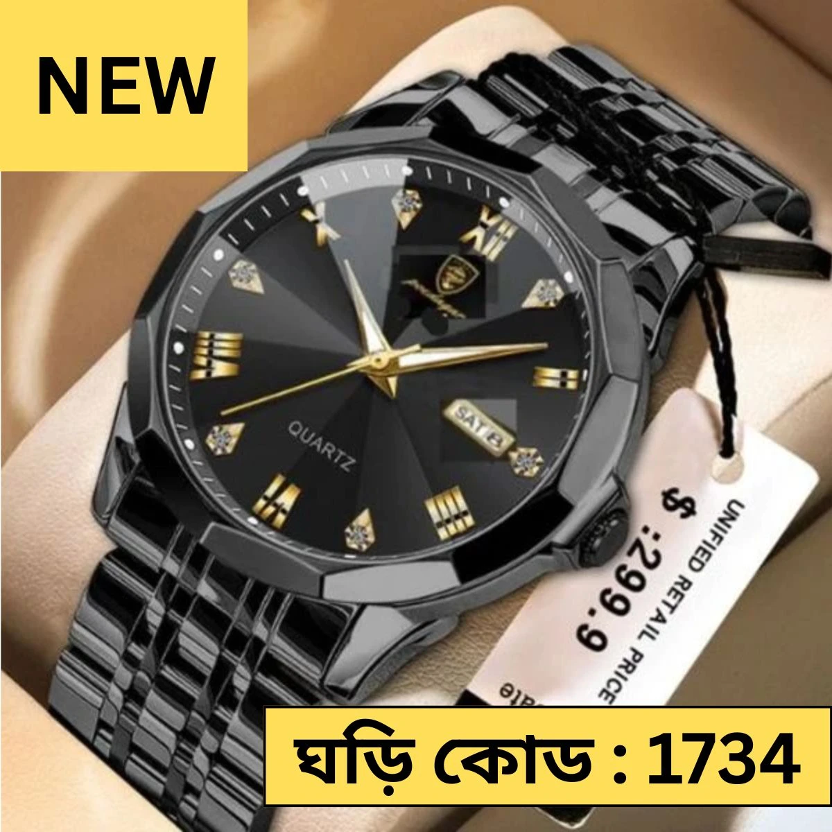 Luxury Men Watches Poydagor MODEL 810 Full Black Cooler Watch