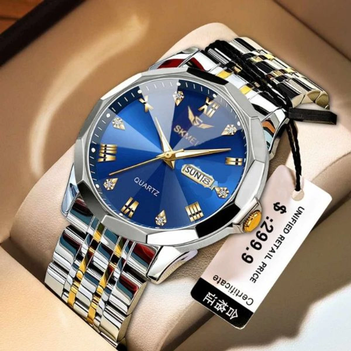 Skmei Watch Model 811 Watch  Toton Ar Dial Blue Colour Watch For Man + এক পিস ব্যাটারি ফ্রি।