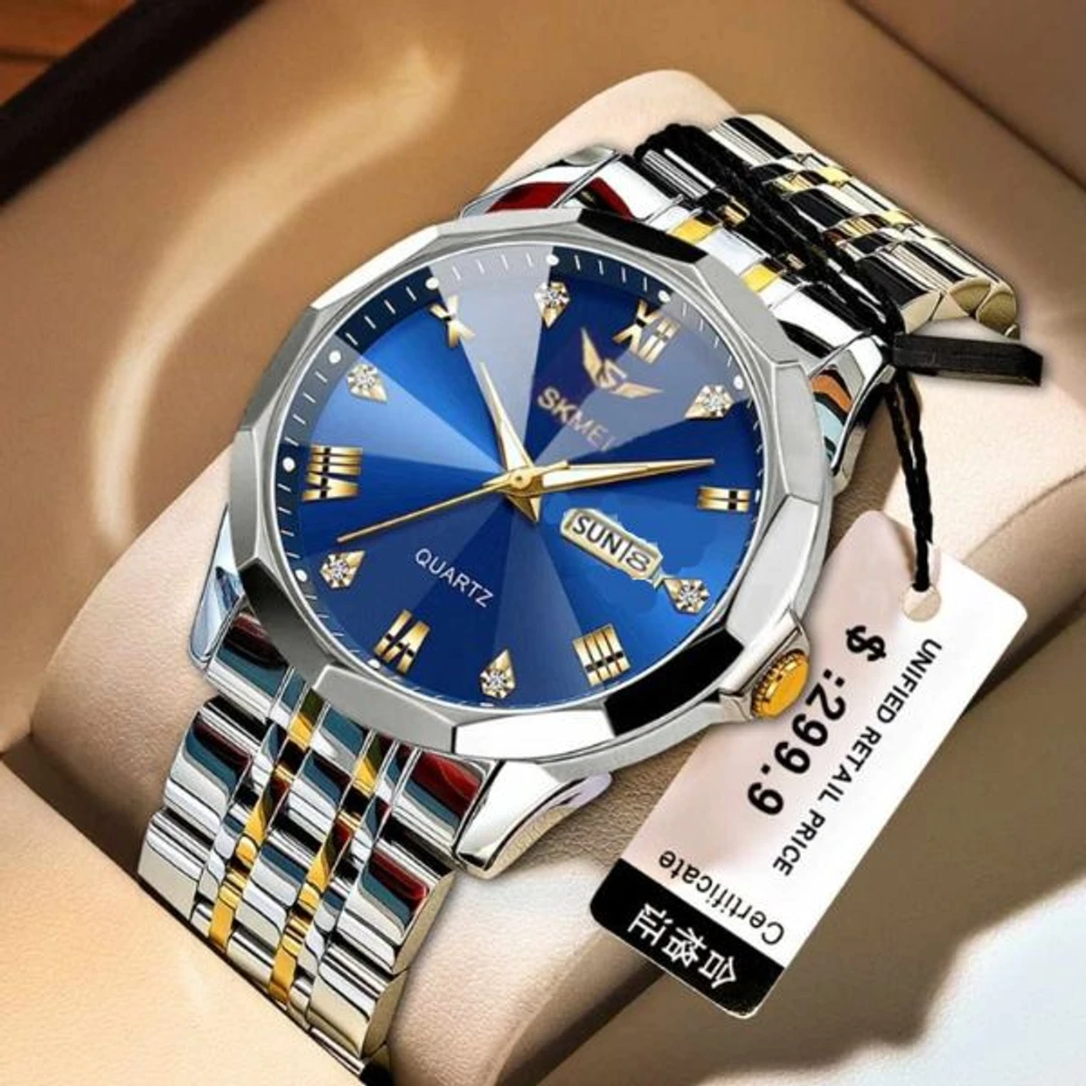 Skmei Watch Model 811 Watch  Toton Ar Dial Blue Colour Watch For Man + এক পিস ব্যাটারি ফ্রি।
