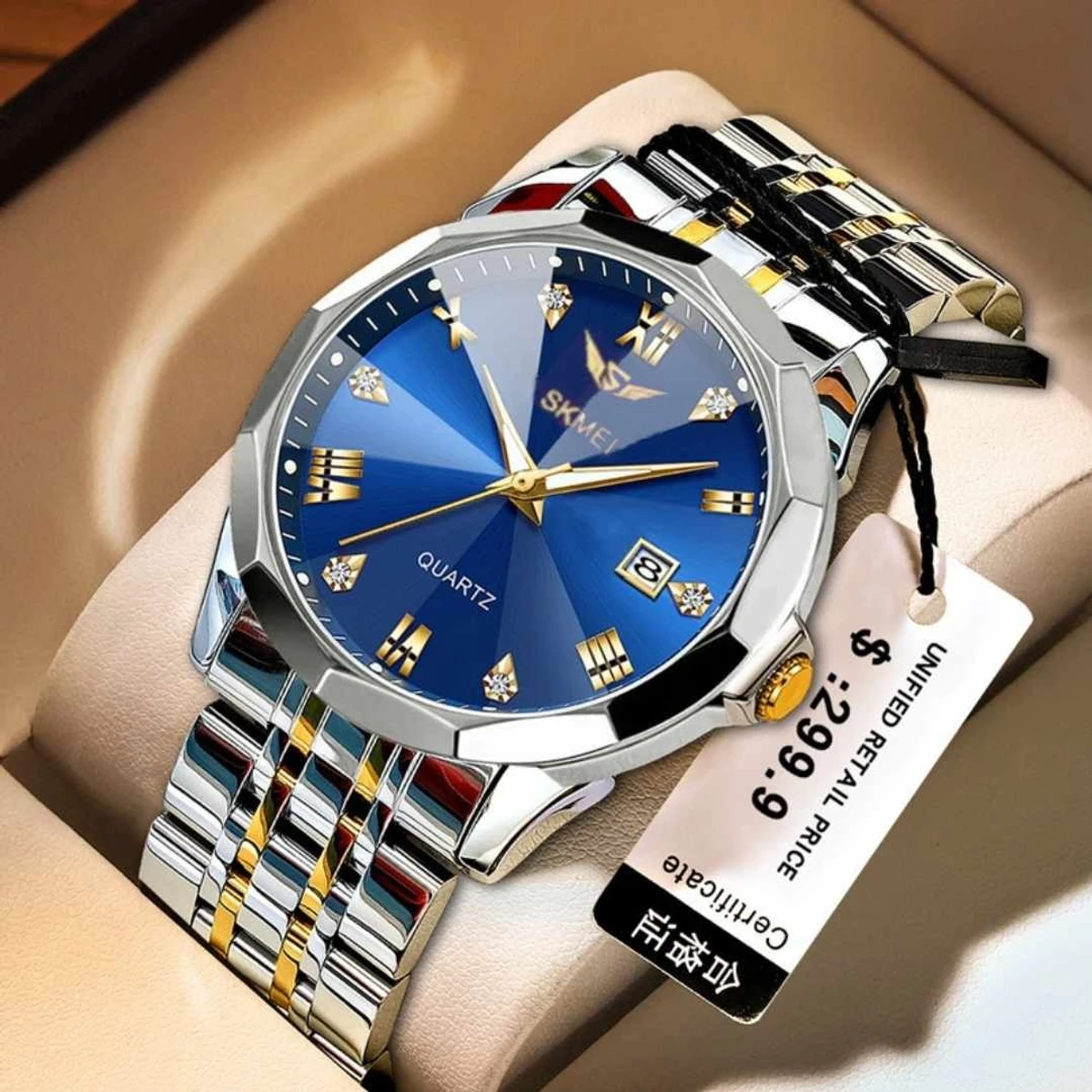 Skmei Watch Model 811 Watch Toton Ar Dial Blue Colour Watch For Man + এক পিস ব্যাটারি ফ্রি।
