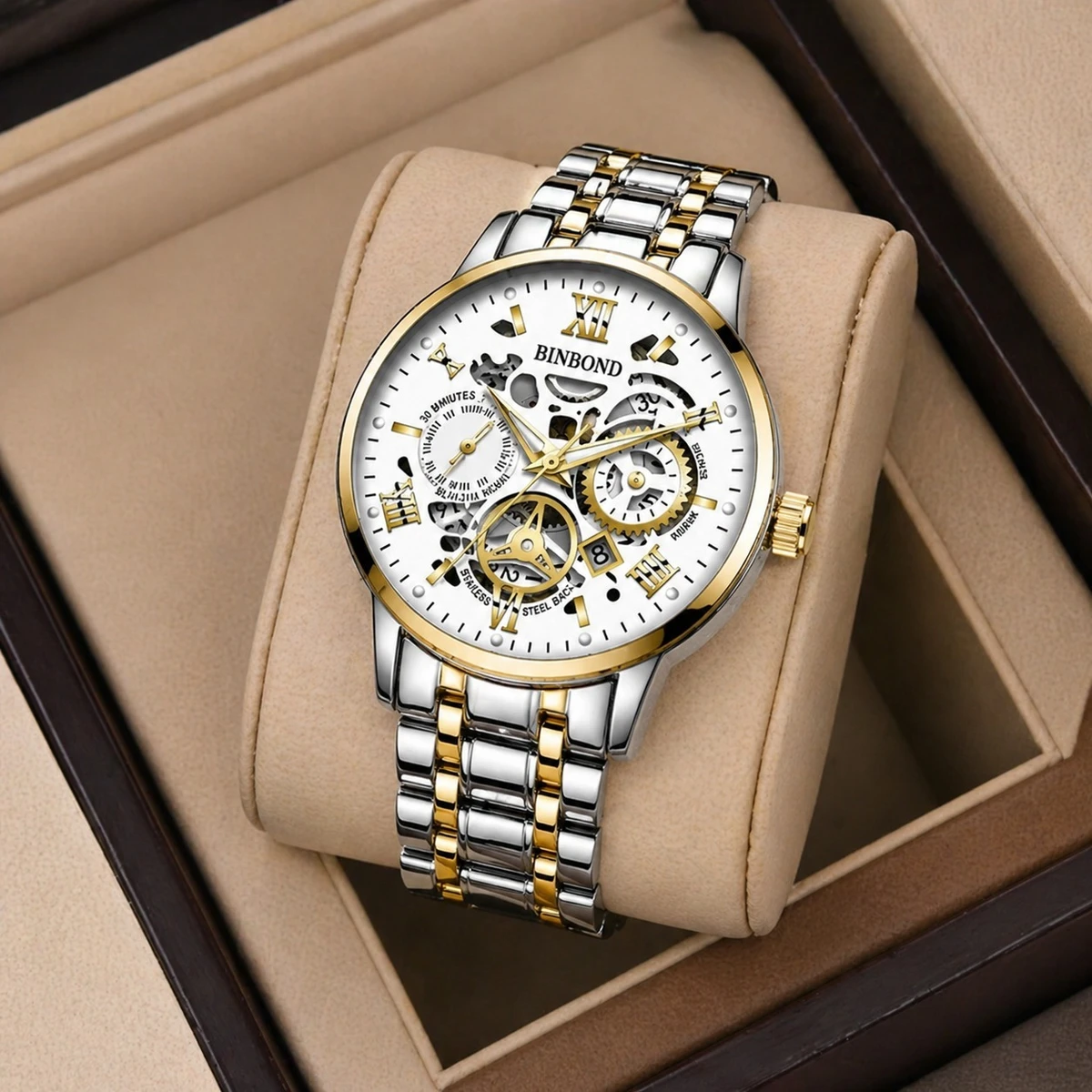 Luxury Watch Model 101 Toton Ar Dial White Colour Watch For Man + এক পিস ব্যাটারি ফ্রি।