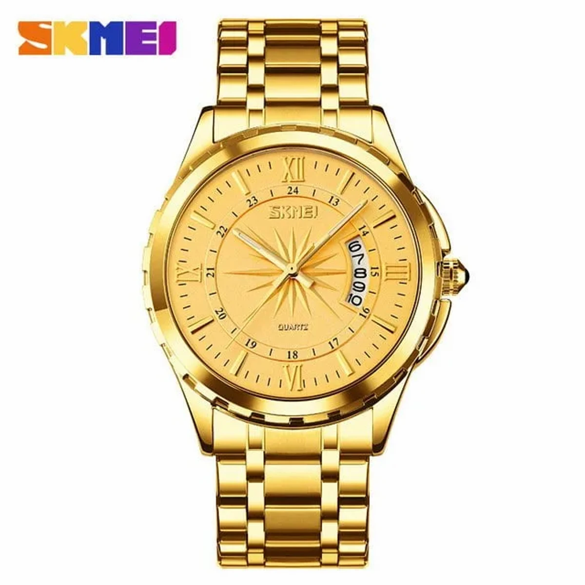 SKMEI WATCH MODEL 9069 FULL GOLDEN COLOUR WATCH FOR MAN