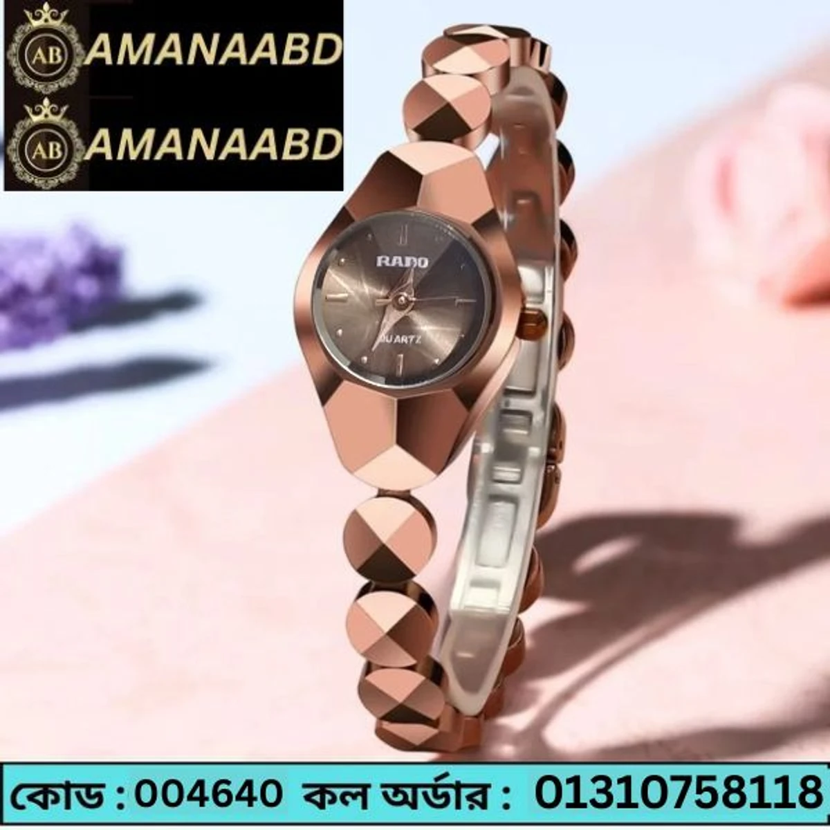 Ladis Watch Rado Rose  Golden Colour Watch Ladis