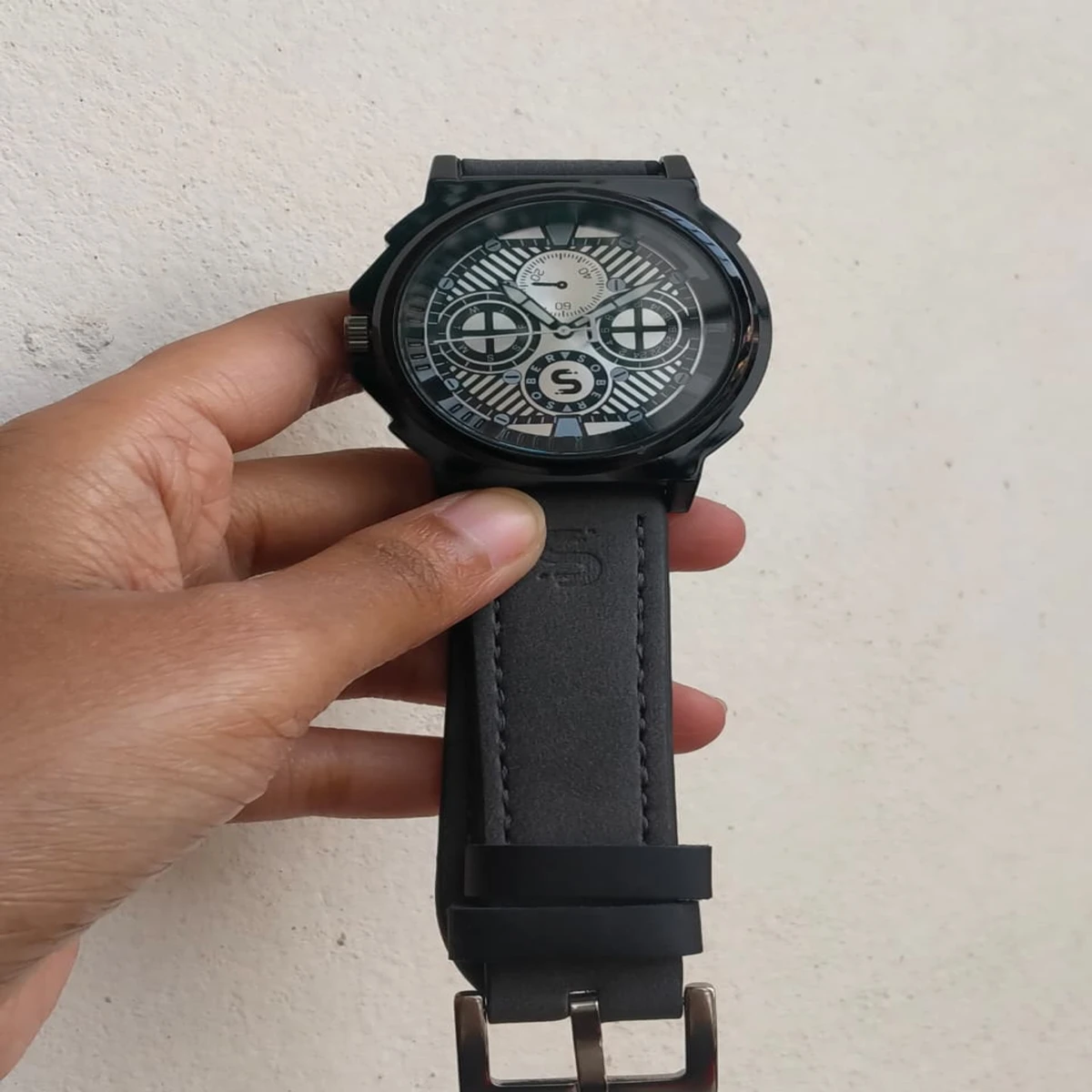 Sober Watch Model 990 Premium Watch  Belt Ash Dial White Colour Watch For Man