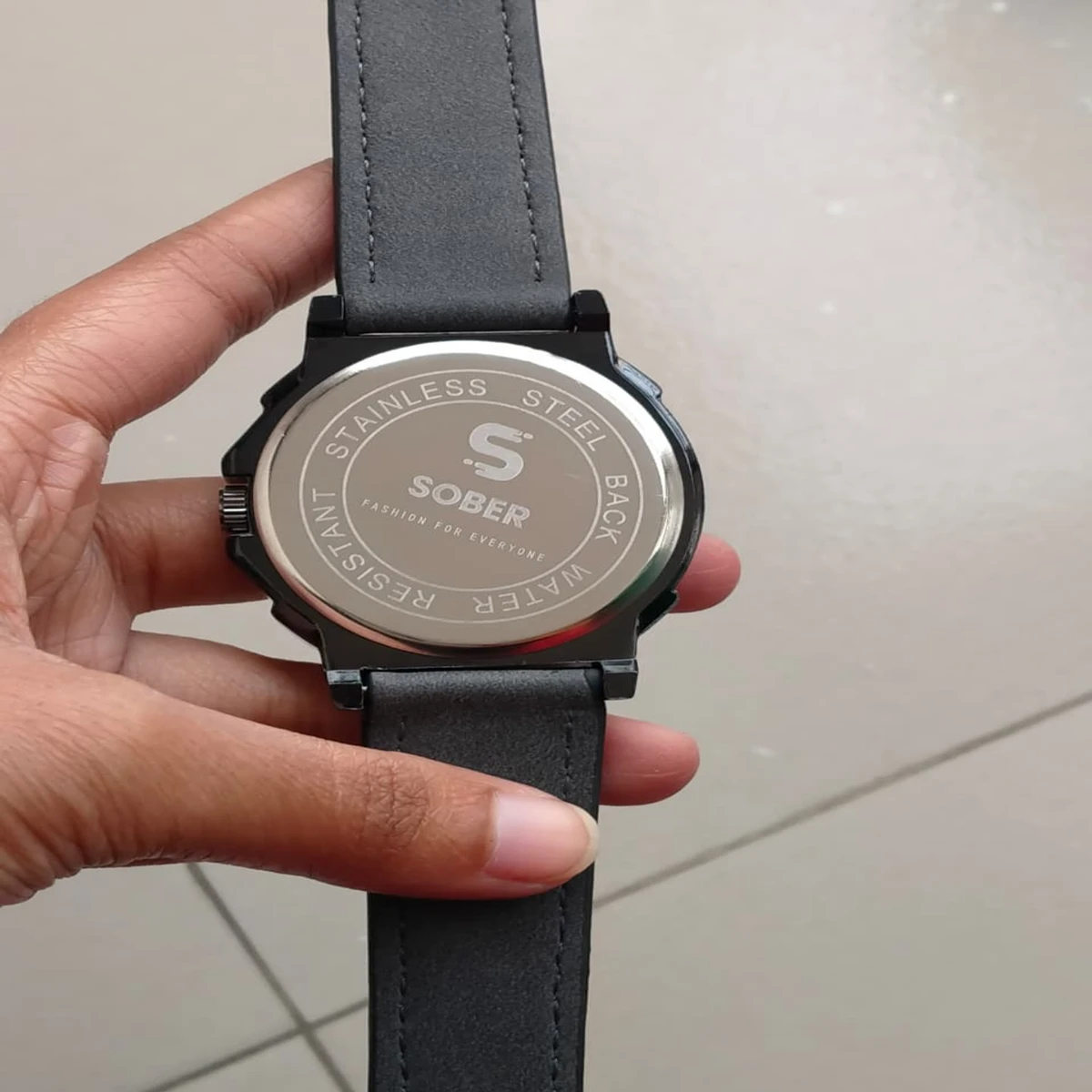 Sober Watch Model 990 Premium Watch  Belt Ash Dial White Colour Watch For Man