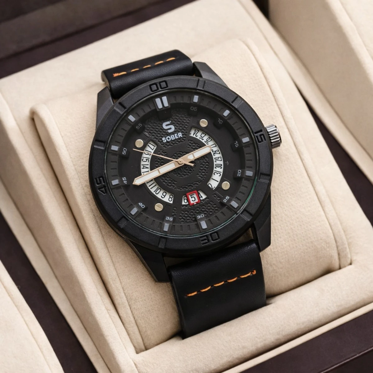 Sober Watch Model 995 Premium Watch Full Black Colour Watch For Man