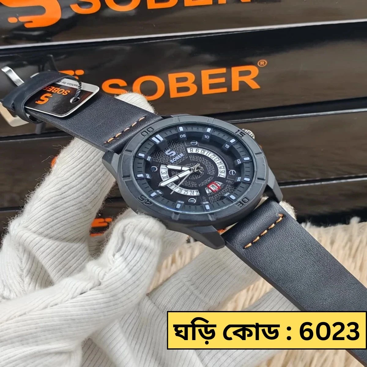 Sober Watch Model 995 Premium Watch Full Black Colour Watch For Man