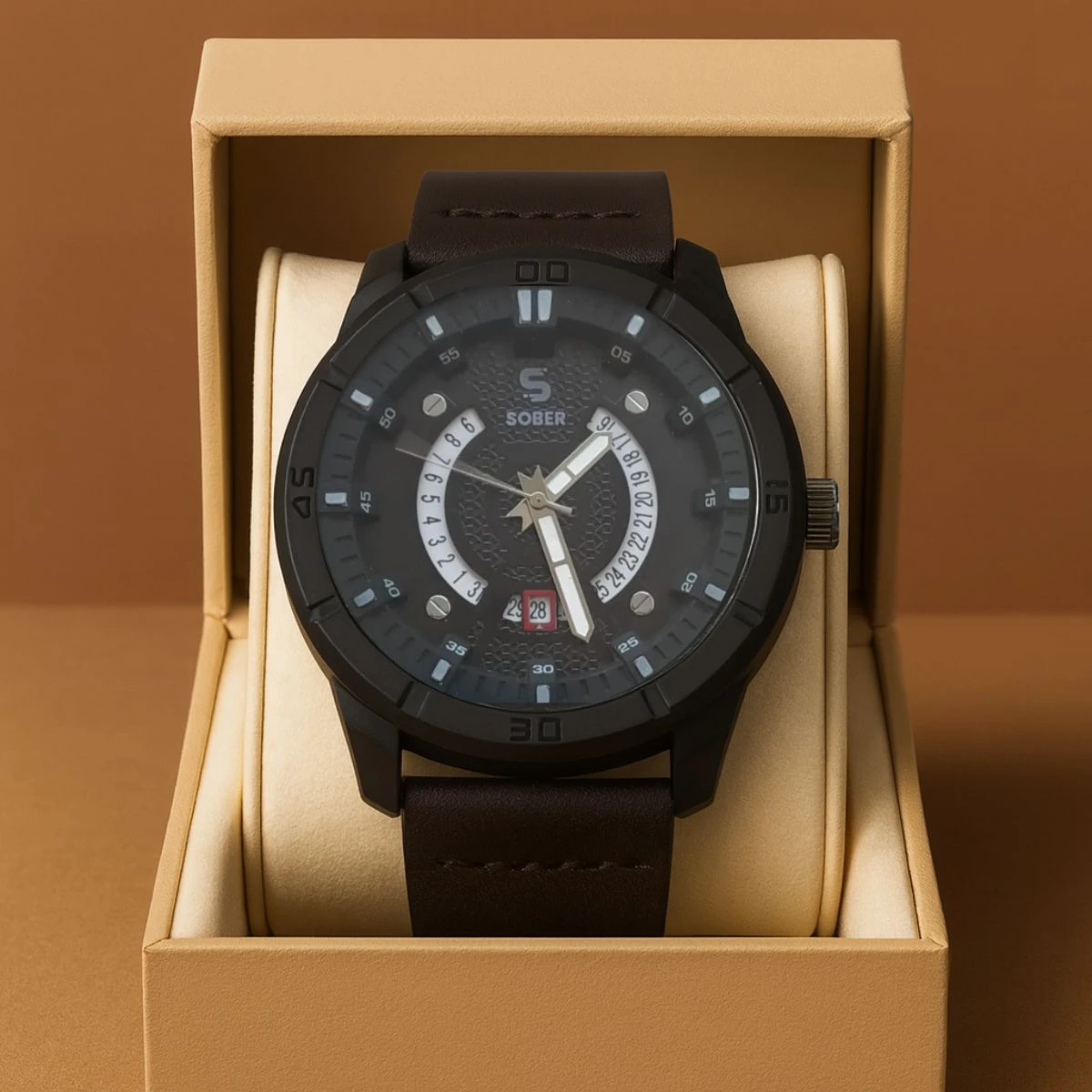 Sober Watch Model 995 Premium Watch Full Black Colour Watch For Man