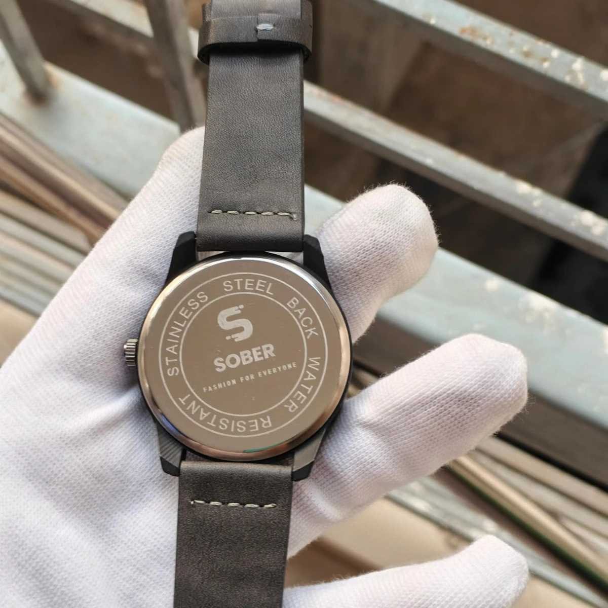 Sober Watch Model 995 Premium Watch Belt Ash Dial Black Colour Watch For Man