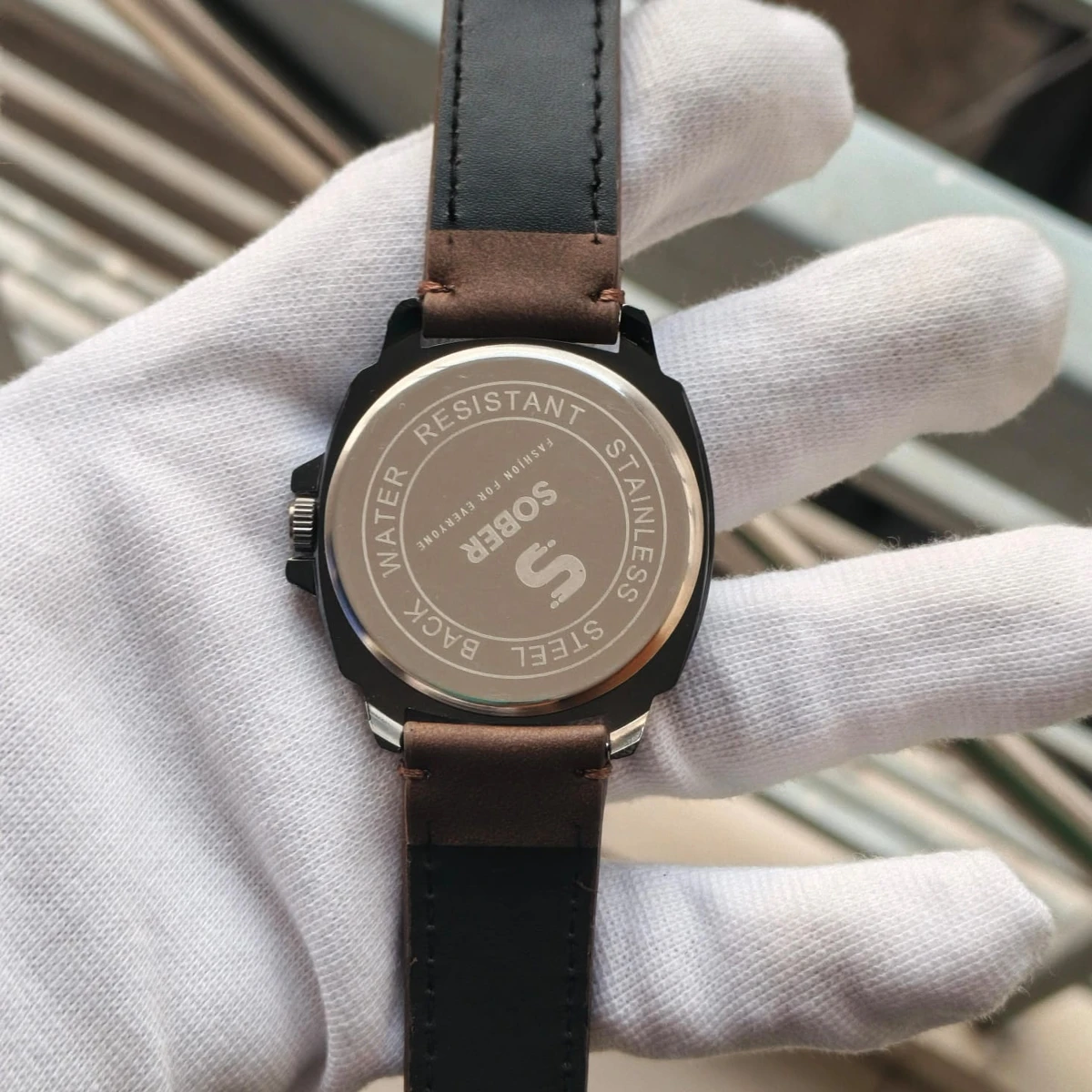 Sober Watch Model 985 Premium Watch Belt Coffe Dial Coffe Colour Watch For Man