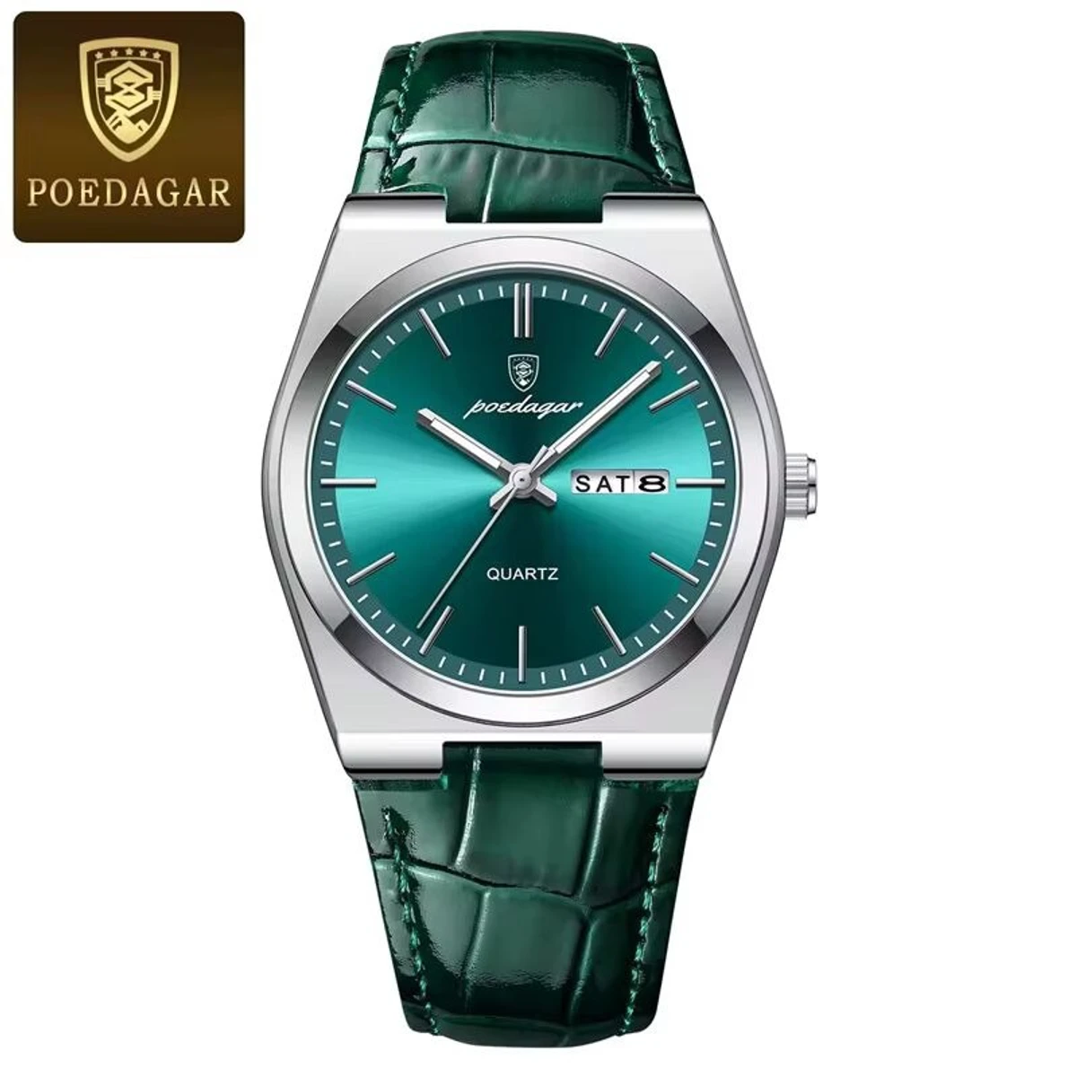 POEDAGAR WATCH MODEL 930 BELT GREEN DIAL O GREEN COLOUR WATCH FOR MAN
