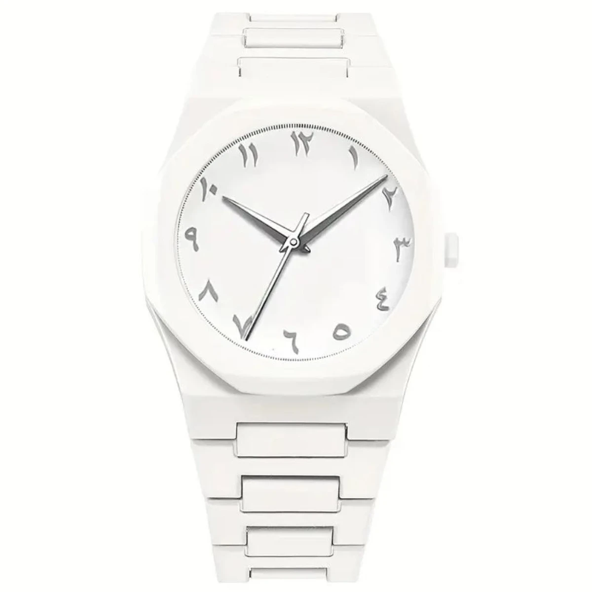 Arabic Plastic Carbon Fiber body Watch Full White  Colour Dial Arabic