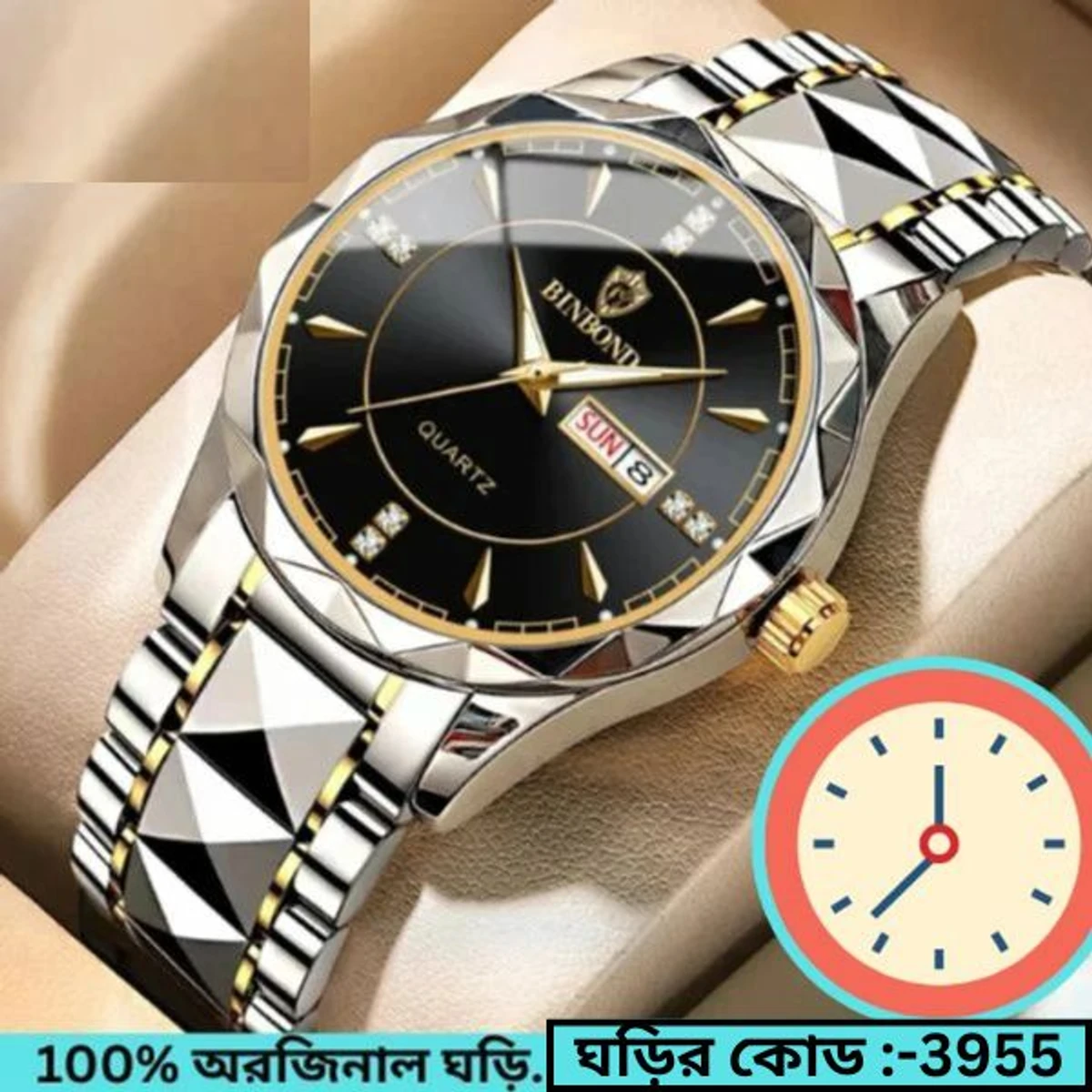 ORIGINAL BINBOND MODEL 550 WATCH FOR MAN TOTON AR DIAL BLACK COLOUR WATCH