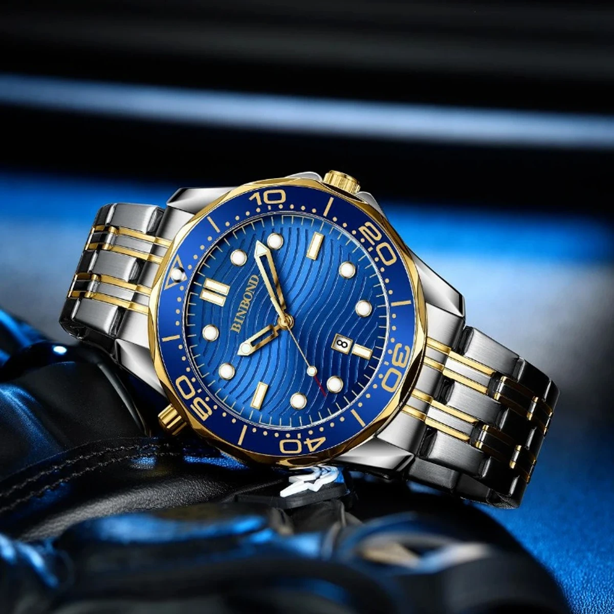 ORIGINAL BINBOND MODEL 560 WATCH FOR MAN TOTON AR DIAL BLUE COLOUR WATCH . CODE - 2157