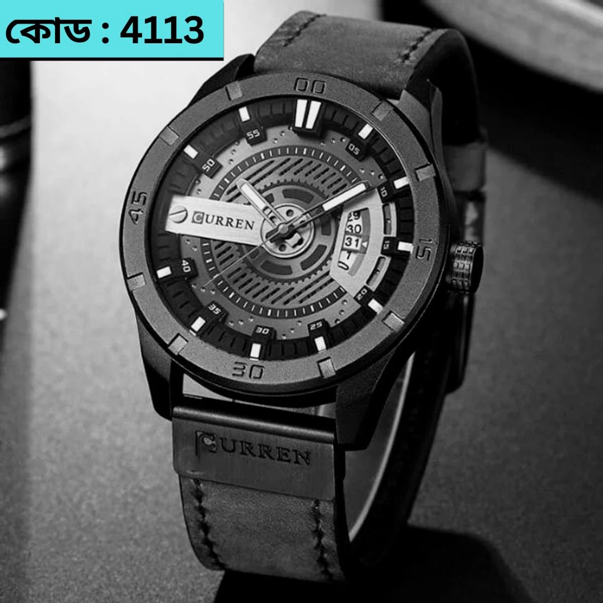 Curren Watch Model 8301 Full  Black Colour  Watch For Man